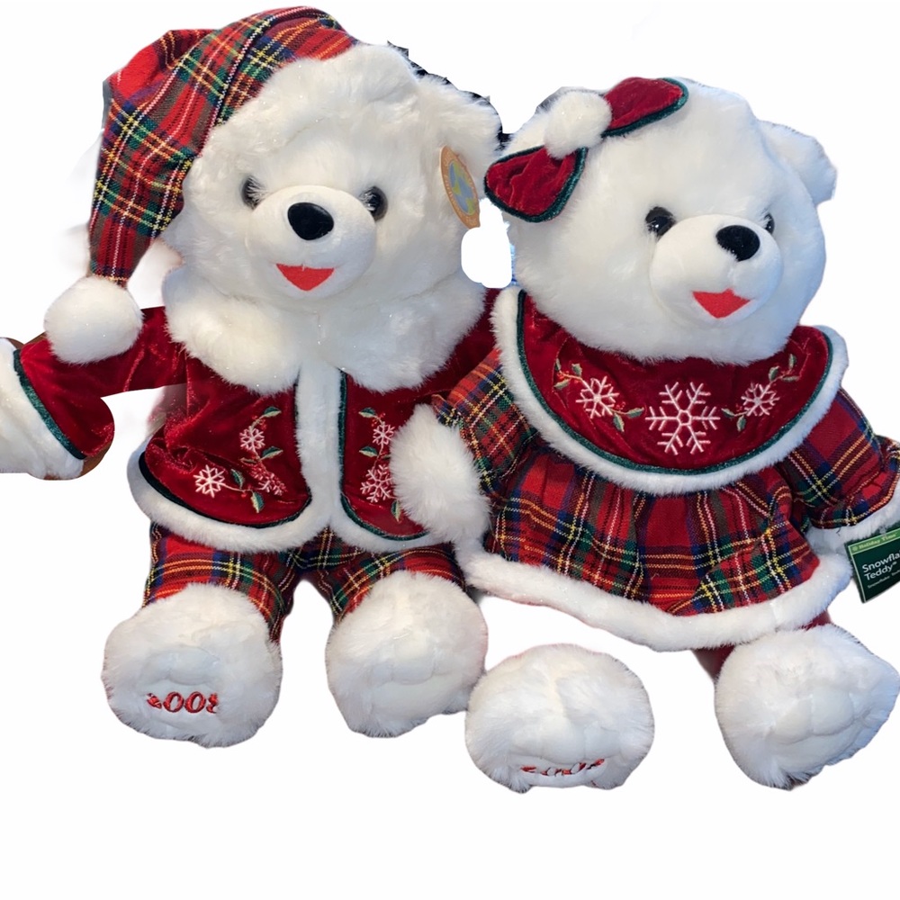 2008 SNOWFLAKE TEDDY Christmas Bear Set